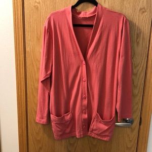 Vintage coral cardigan